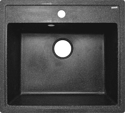 AZARIO кухонная мойка Litos (570х505х200) Черная (сифон + герметик)