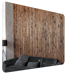 AZARIO зеркало Alone Raggio влагостойкое с подсветкой 1000*700