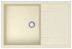 AZARIO кухонная мойка Vision (750x505x218) Бежевая (сифон + герметик)