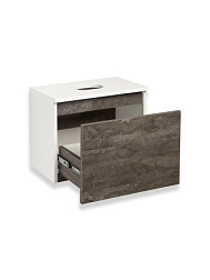 Тумба под раковину Runo железный камень Бари 50 (00-00001377)