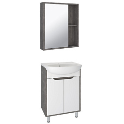 Тумба под раковину Runo железный камень (под умывальник Уют 50) Эко 50 (00-00001337)