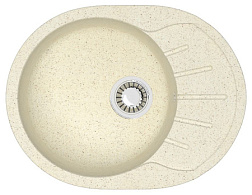 AZARIO кухонная мойка Light (575х440х215) Бежевая (сифон + герметик)