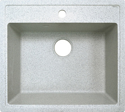 AZARIO кухонная мойка Litos (570х505х200) Светло серая (сифон + герметик)
