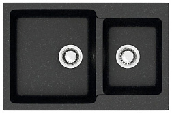 AZARIO кухонная мойка Grand (765х500х190) Черная (сифон + герметик)