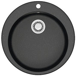 AZARIO кухонная мойка Vital (507x507x200) Черная (сифон + герметик)