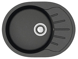 AZARIO кухонная мойка Light (575х440х215) Черная (сифон + герметик)