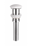 Донный клапан с керамической накладкой; цвет белый матовый, без перелива