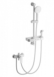 Смеситель для ванны с душевым гарнитуром WONZON & WOGHAND, Белый матовый (WW-A31003-MW)