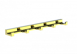 Вешалка с 5 крючками для ванной WONZON & WOGHAND, Глянцевое золото (WW-9155-LG)