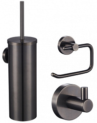 Набор аксессуаров из 3 предметов (крючок, держатель для бумаги, ершик) WONZON & WOGHAND, Темный граф