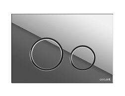 Кнопка Cersanit TWINS для LINK PRO/VECTOR/LINK/HI-TEC пластик хром глянцевый