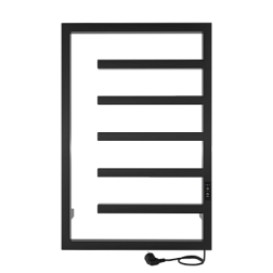 Полотенцесушитель Sirtaki (electro) 80/50 (таймер, скр.монтаж, унив.подкл.R/L, Черный муар) INDIGO