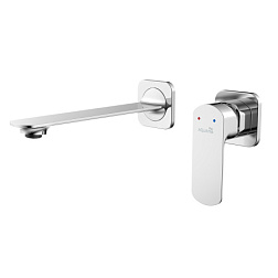 AQM6315CR Monza Смеситель для раковины настенный на 2 отв., внутр монтаж в компл., Хром