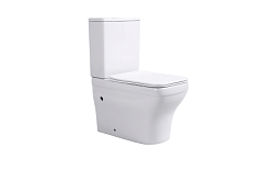 AQ2914-00 АМАДЕО Унитаз напольный безободковый с бачком 635*385*820, горизонтальный выпуск, тонкое с