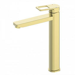 Смеситель для раковины высокий WONZON & WOGHAND, Брашированное золото (WW-88239010-BG)