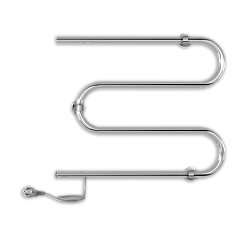 Полотенцесушитель M б/п (electro) 50/50 (кнопка, прям.провод, Полиров.) INDIGO