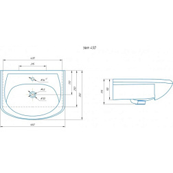 УМЫВАЛЬНИК RUNO мебельный Rosa Уют 45 (00000000151)