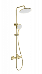Душевая система с термостатом WONZON & WOGHAND, Брашированное золото (WW-C3011-A-BG)
