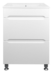 Комплект Тумба Арфа 60/2Н (610х830х470) напольная с раковиной LEONE AZ-7506-60 New без подсветки (CS