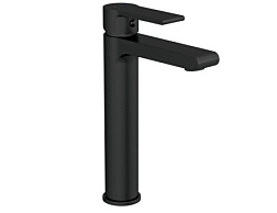 Смеситель Cersanit для раковины высокий BRASKO BLACK однорычажный черный клик клак