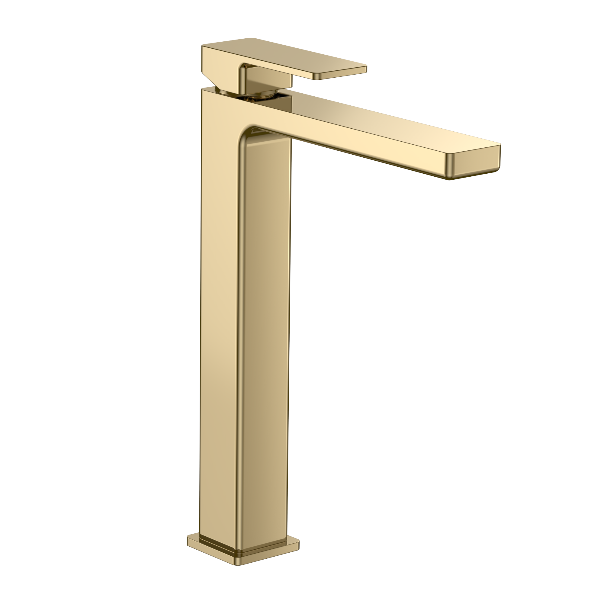 AQM6814GG Savona Смеситель для свободностоящей раковины 250мм, гладкий, подводка ½, золото