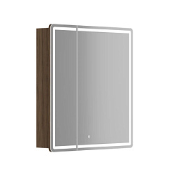 Зеркальный шкаф для ванной комнаты SANCOS Mirror 690x150х740 мм, с LED подсветкой, цвет дуб чарльсто