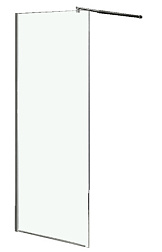 Душевая перегородка LORANTO Walk-in 110х200 регулируемый кронштейн 80-100, прозрачное стекло 8 мм, п