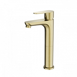 Смеситель для раковины высокий WONZON & WOGHAND, Брашированное золото (WW-A40232-BG)