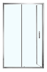 AZ-ND1131 L MILTON Душевое ограждение 1200*800*2000, БЕЗ ПОДДОНА, (раздвижная) открывание налево, ст