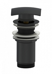 Донный клапан для раковины WONZON & WOGHAND, Черный матовый (WW-88SS08-MB)