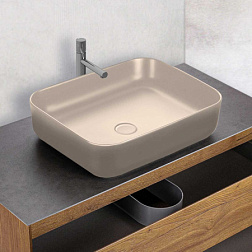 Раковина керамическая Vincea VBS-105MC, 500*390*130, накладная, цвет капучино матовый, , шт
