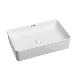 Умывальник чаша накладная прямоугольная со сливом переливом Element 605*385*140мм