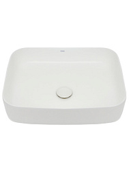 AQM5010 Раковина накладная прямоугольная, цвет белый матовый. 500x390x140