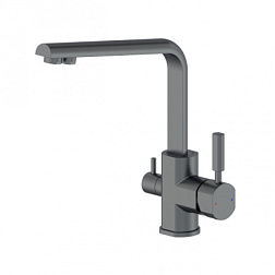Смеситель для кухни с подключением фильтра WONZON & WOGHAND, Темный графит (WW-88458003-BGM)
