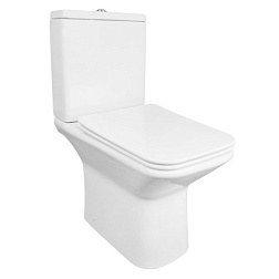 Formal Унитаз напольный безободковый в комплекте с бачком и сиденьем микролифт, дюропласт. Размер 61