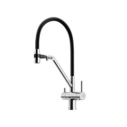 Смеситель для кухни SANCOS Dora с гибким изливом и возможностью подключения фильтра для воды, цвет х