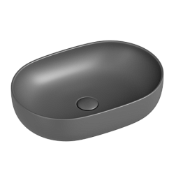 Умывальник чаша накладная овальная (цвет Антрацит Матовый) Element 600*415*135мм