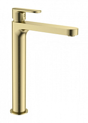 Смеситель для раковины высокий WONZON & WOGHAND, Брашированное золото (WW-H1034-BG)