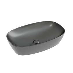 Умывальник чаша накладная овальная (цвет Темный Антрацит Матовый) Element 600*380*138мм