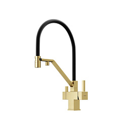 Смеситель для кухни SANCOS Loro с гибким изливом и возможностью подключения фильтра для воды, цвет б