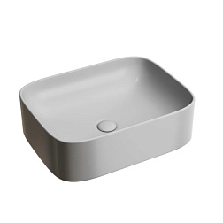 Умывальник чаша накладная прямоугольная (цвет Серый Матовый) Element 505*380*150мм