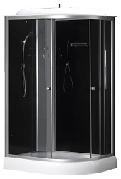 Душевая кабина LORANTO SUNWAY 120х80х215 с низким поддоном 13 см, черное закаленное стекло 4 мм, про