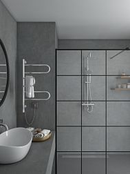 Полотенцесушитель электрический Vincea VTD-1R2CE 44х80, хром, таймер, , шт