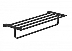 Полотенцедержатель с полкой WONZON & WOGHAND, Черный (WW-9181-BL)