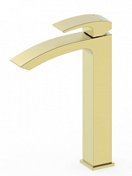 Смеситель для раковины высокий WONZON & WOGHAND, Брашированное золото (WW-88239009-BG)