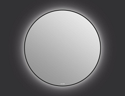 Зеркало Cersanit ECLIPSE smart 100x100 с подсветкой круглое черная рамка