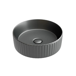 Умывальник чаша накладная круглая (цвет Темный Антрацит Матовый) Element 360*360*115мм
