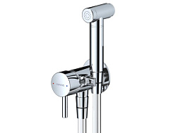 Гигиенический душ SANCOS Atom со смесителем, c внутренней частью, цвет хром глянцевый, встраиваемый,