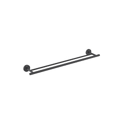 AQ4230MB ОБЕРОН полотенцедержатель двойной 600 мм, матовый черный