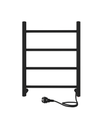 Полотенцесушитель Line б/п (electro) 50/40 (скр.монтаж, унив.подкл.R/L, Черный муар) INDIGO